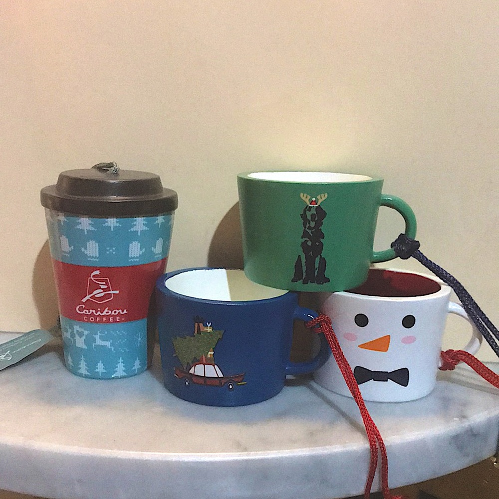 Caribou Coffee Christmas Ornaments